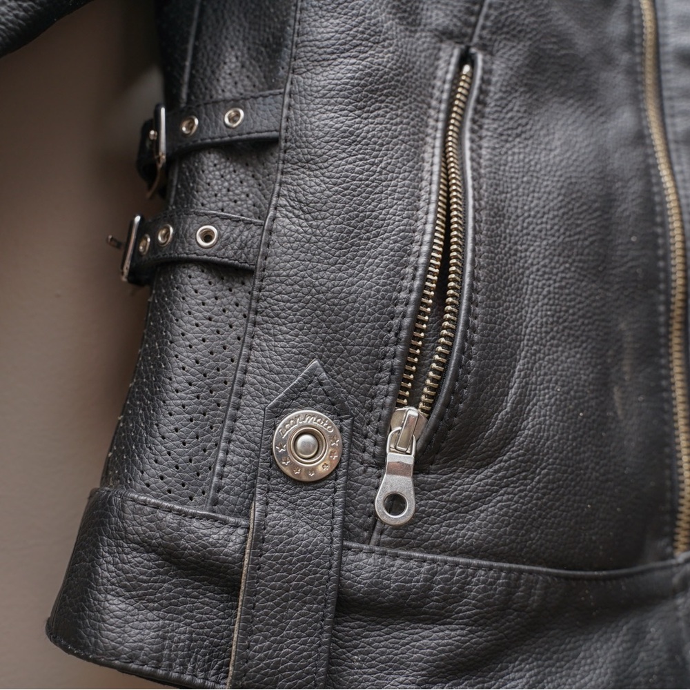 Women’s icon leather motorcycle jacket - Picture 3 of 8